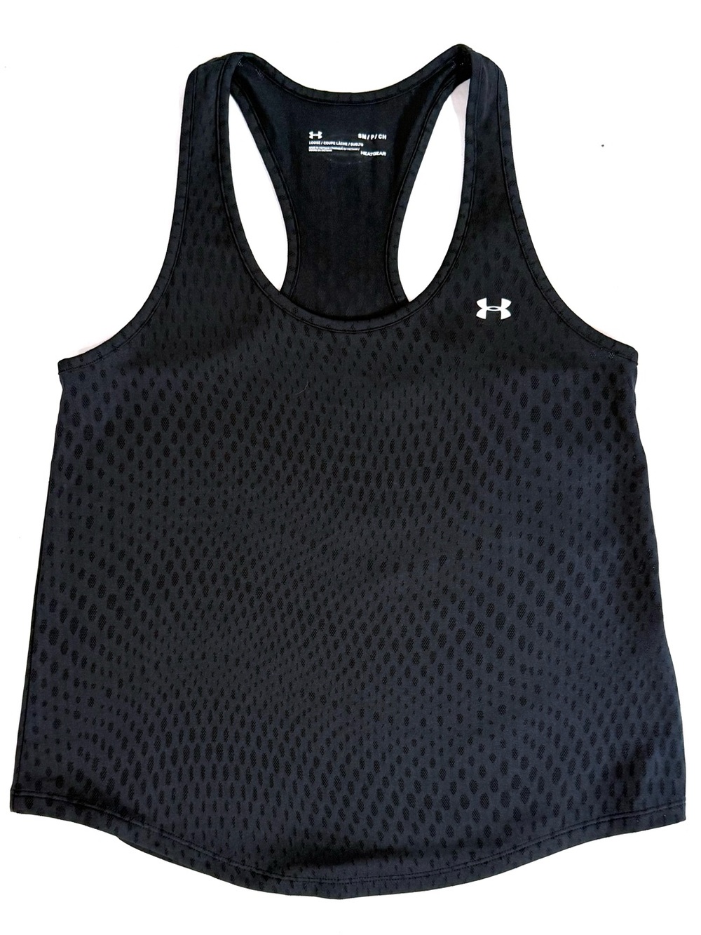Under Armour Black Performance Racerback Tank Womens Small Excellent Condition